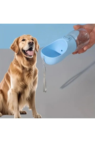 Biishe Taşınabilir Butonlu 350 Ml Evcil Hayvan Suluğu