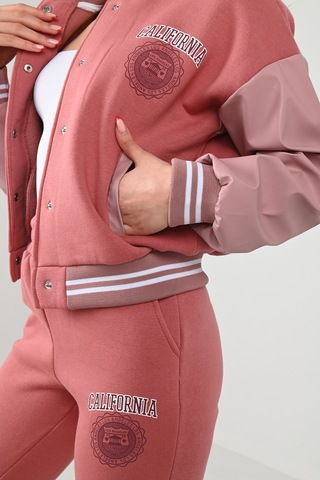 Kadın Üç İplik Şardonlu Düğmeli Eşofman Takımı 3940-24 001