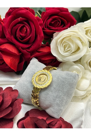 Yarım Altın Yeni Tarihli Kulplu 22 Ayar Öğretmenlere Özel Bileklik Hediye