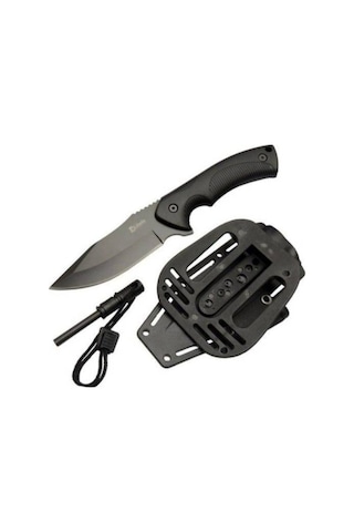 Columbia Swat 25 Cm Magnezyum Çubuğu Ve Taşıma Kılıflı Kampcı El Aleti Merhaba Siyah