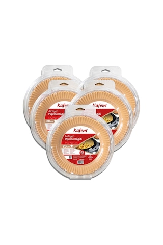 Kafem Airfryer Pişirme Kağıdı Yuvarlak 5 x 25'li 20 CM