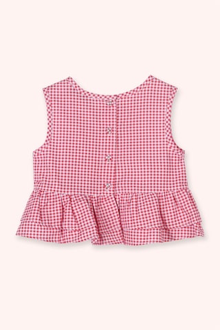 Kız Bebek Fırfır Detaylı Nar Bluz 4148080