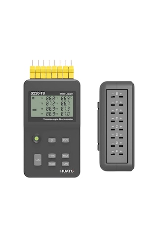 Huato S220-t8 Taşınabilir K Tipi Termokupl Okuyucu 8 Kanallı