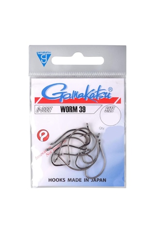 Gamakatsu Worm 39 Siyah Olta İğnesi No: 2