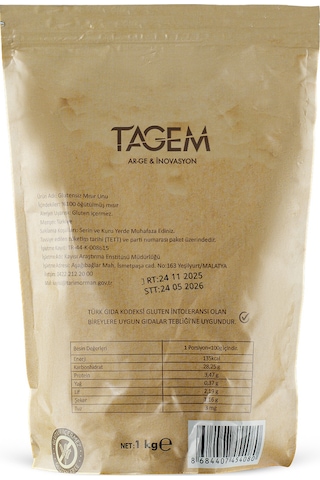 Glutensiz Mısır Unu 1 Kg