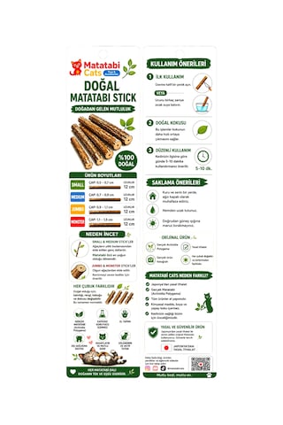 Matatabi Stıck Jumbo Doğal Matatabili Kedi Çiğneme Çubuğu 2'li
