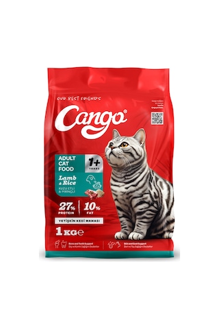 Cango Yetişkin Kedi Maması Kuzu Etli 1 Kg 5'li