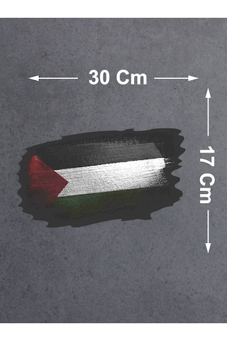 Filistin Bayrak Sticker - Araba Oto Motosiklet Karavan Sticker - 02510 30x17 Cm