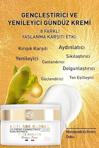 Yaşlanma Belirtisi Gösteren Ciltler İçin Cildi Sıkılaştırıcı Ve Onarıcı Cilt Gündüz Kremi