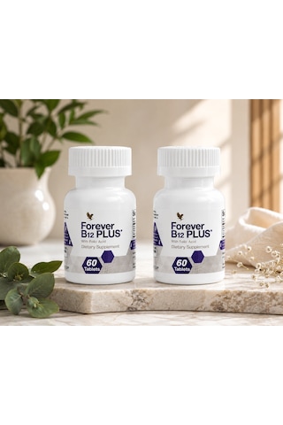 Forever B12 Plus Folik Asit ve B12 İçeren Takviye Edici Gıda 2 x 60 Tablet