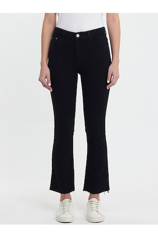 Ltb Lynda X Cropped Flare Kadın Jean Pantolon 010095156215712 - 200 Siyah
