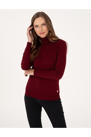 Pierre Cardin Kadın Vişne Kazak /triko 50315747-vr223 Vişne