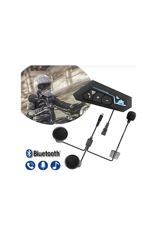 Bluetooth 5.0 Motosiklet Mikrofonu Uyumlu Kask İçin Kulaklık İntercom Bluetooth Interkom