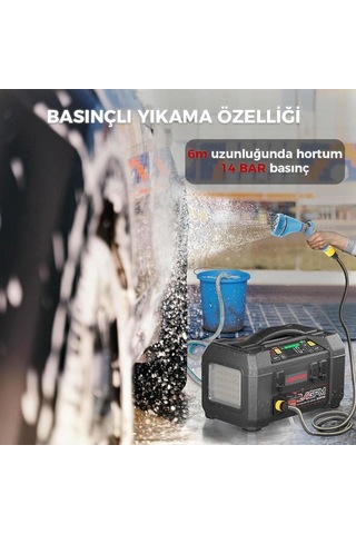 Lokithor Aw401 12v 2500amp Li-polimer Akıllı Akü Takviye + Pompa + Basınçlı Yıkama + Powerbank + Led Lamba Fr Aw401