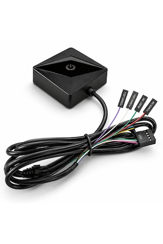 6079 Masaüstü Pc Kasa Harici Güç Power Reset On/off Usb Düğmesi Switch Uzatma Kablo Led Buton