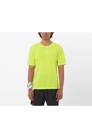 Salomon Shakeout Core Ss Tee Erkek Koşu Tişörtü Lc2778800 Yeşil