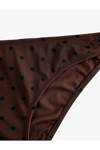 Koton Koton X Sibil Çetinkaya - Puantiyeli Bikini Altı Kahverengi Desenli 6sak00089mm