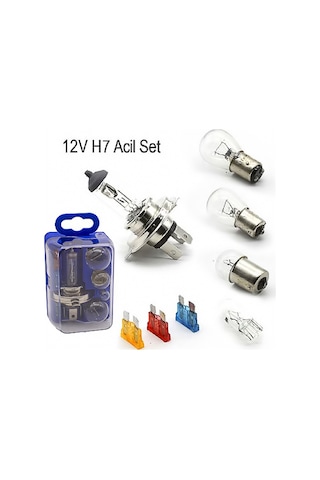 H7 Acil Yedek Lamba Kiti Ampul Seti 12v
