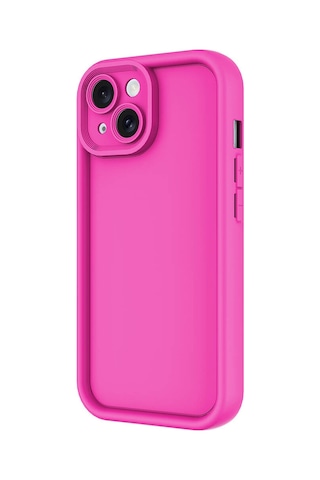 Rba Aksesuar Apple Uyumlu iPhone 13 Kılıf Kamera Korumalı Rba Ananas Kapak - Pembe Koyu Çok Renkli