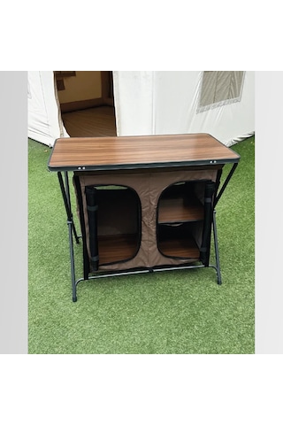 Nurgaz Ng C156 Campout Çift Kapılı Kamp Mutfağı Kahve