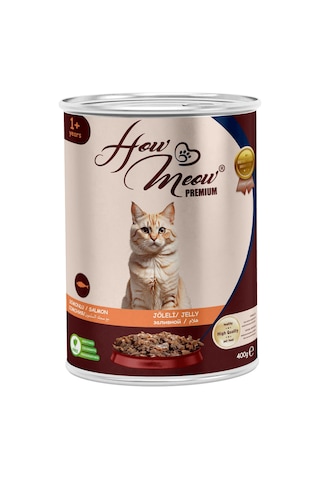 How Meow Jöleli Somonlu Yetişkin Kedi Konserve Maması 12 x 400 G