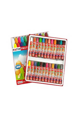 24 Renk Fatih Pastel Boya 35x50 Cm Telli Spralli Resim Defteri Pastel Dağıtma Kalemi 15 Yaprak Resim Defteri Yağlı Çok Renkli