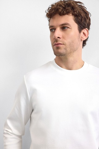 Back & Bond Erkek Sweat B35w12005 101 Beyaz Beyaz