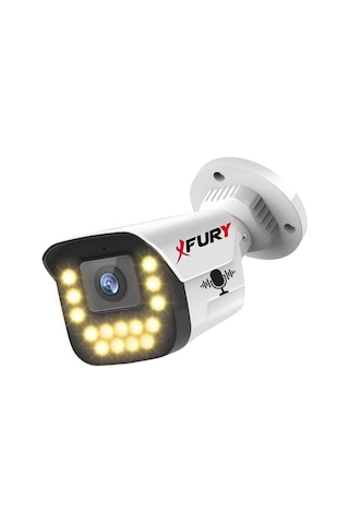 Fury 5 Li Sesli 15 Warm Led Gece Renkli Görüş Su Geçirmez Güvenlik Kamerası Seti 500gb