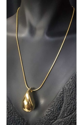 Vog Xuping Model Vip Çelik Botega Göz Yaşı Damlası Gold Renk Sevgiliye,anneye,arkadaşa Kolye