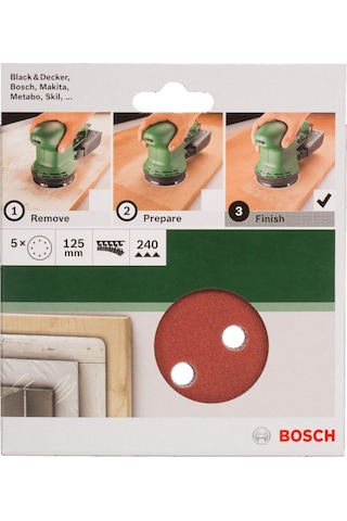 Bosch 125 Mm Zımpara Kağıdı 240 Kum 5'Li 2609256A27