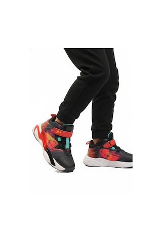 Marcokids Siyah Kırmızı Cırtlı Hafif Esnek Erkek Çocuk Spor Ayakkabı 161-t5411102 F Siyah-kırmızı