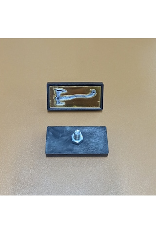 Motosiklet Balta Resimli Amblem Dikdörtgen 3d