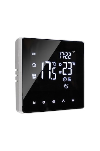 Xindoker 16a 220v Yer Sıcaklığı Kontrol Cihazı, Dokunmatik Lcd Ekran, 0-99 C Aralığı, Abs Siyah, Yeraltı Isıtma Ve Elektrikli Filmler İçin