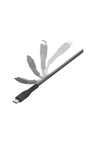 Flow 1.5m 240w Dijital Göstergeli Type-c To Type-c Pd Hızlı Şarj Kablo - Siyah