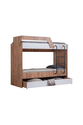 Ranza, Triple Yavrulu Metal Ayaklı Ranza + 2 Comfort Yatak 90 x 190