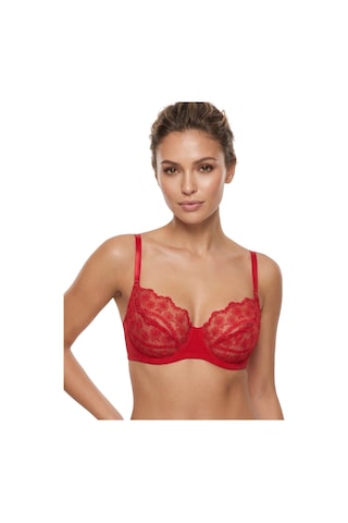 Donlaritta Kırmızı Dantelli Güpürlü Toparlayıcı Sütyen 80b - 85b - 85c - 85d - 90c