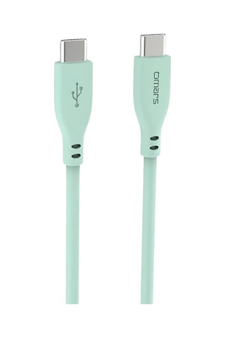 Omars OMCB011B 60W 3A Type-c To Type-c Silikon PD Hızlı Şarj Ve Data Kablosu Yeşil 1 M