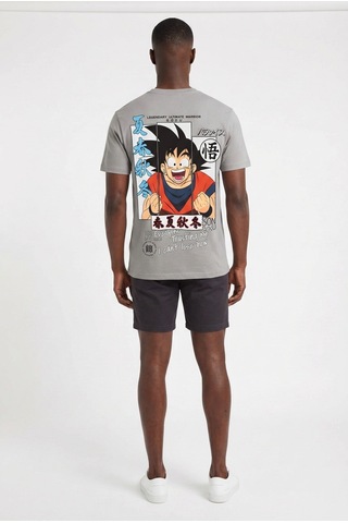 Blow Up Future Gen Son Goku Gri Oversize Erkek T-shirt 141614 SİYAH
