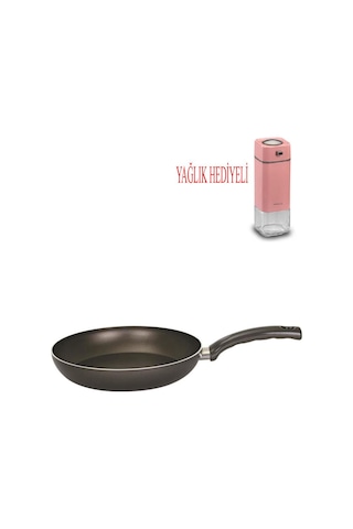 Mehtap Teflon Tava 22 Cm Ve Pembe Yağdanlık Füme
