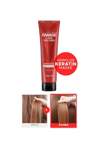 Lebelage Damage Treatment Yıpranmış Saçlar İçin Hidrolize Keratin Yoğun Saç Bakım Maskesi 150 ML