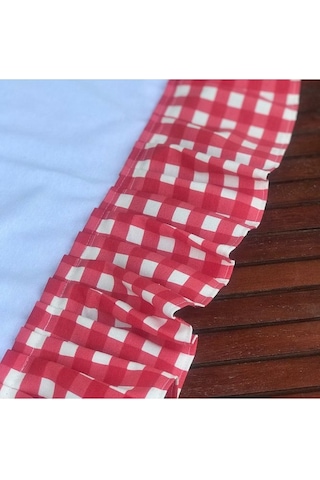 Fırfırlı Mavi Pötikare Runner & Ranir Diğer