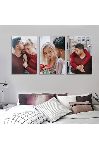 Premium Kişiye Özel 3 Adet Metal Poster Tablo Full Hd Kalite Baskı 30x40 Cm Çok Renkli