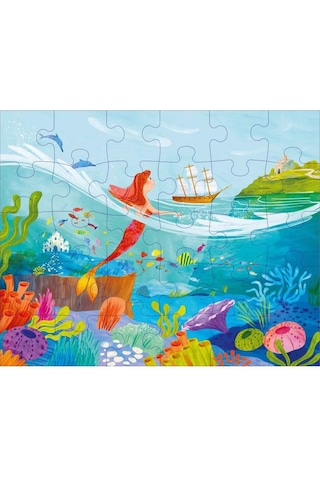 Klasik Masallar Yapbozu - Küçük Deniz Kızı Canlı Renkler