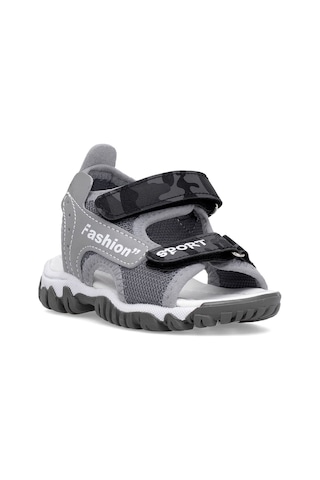 Elit Şa-b-022-25y Bebe Erkek Çocuk Düz Sandalet Gri Gri