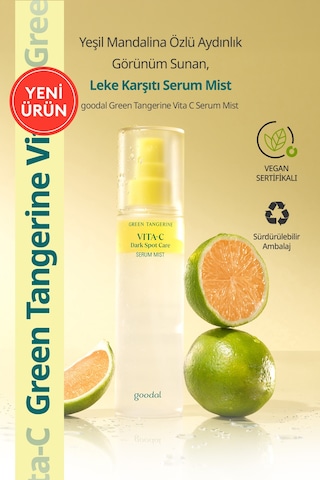 Yeşil Mandalina Özlü, Aydınlatıcı, Leke Karşıtı Serum Mist Goodal Green Tangerine Vita C Serum Mist