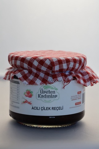 Acılı Çilek Reçeli Ev Yapımı Geleneksel Reçel 300 G