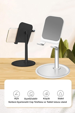Thentech Tepsili Sağlam Kaydırmaz Telefon Tablet Tutucu Kaliteli Stand