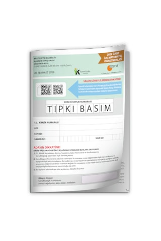2026 Meb-ags Öabt İlköğretim Matematik Öğretmenliği Ösym Tıpkı Basım Kitapçığı Tg Deneme