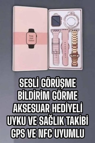 Akıllı Saat Bluetooth Bağlantılı Aksesuar Gps Takibi Pembe