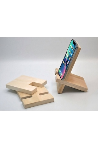 Doğal Ahşap Geçmeli Telefon Ve Tablet Standı - Masaüstü Tutucu 15x10 Cm Doğal Ahşap Geçmeli Telefon Ve Tablet Standı - Masaüstü Tutucu 15x10 Cm